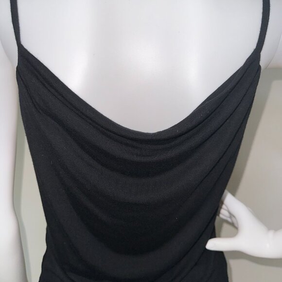 KRISA: NWT, Double Drape Cami, Size - S, M, Color - Black, MSRP - $99 - Picture 6 of 6